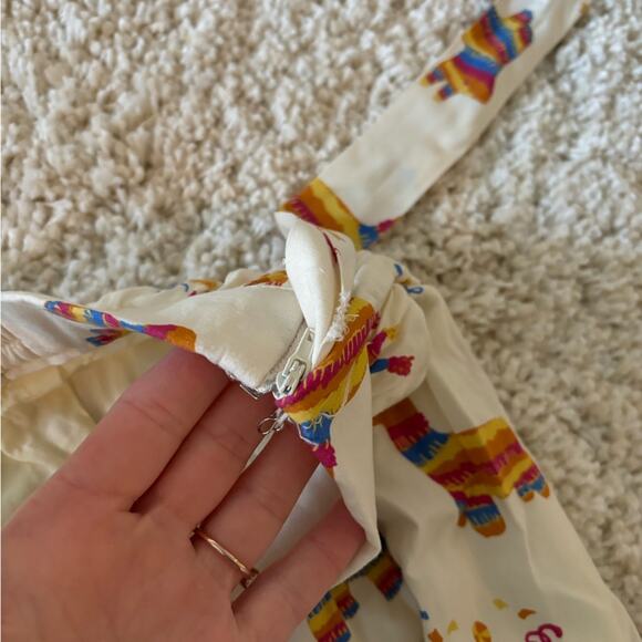 ModCloth Cream Stir Things Up Piñata Midi Skirt Small - Picture 7 of 11